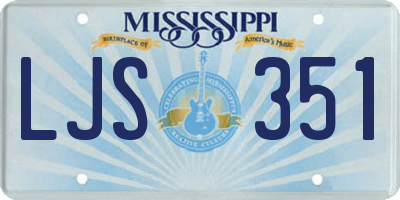 MS license plate LJS351