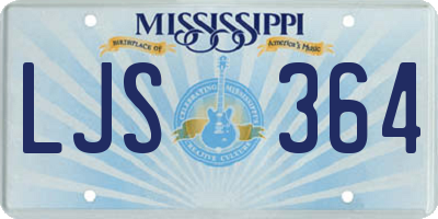 MS license plate LJS364