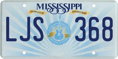 MS license plate LJS368