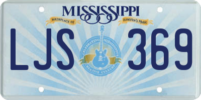 MS license plate LJS369
