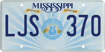 MS license plate LJS370