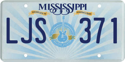 MS license plate LJS371