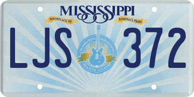 MS license plate LJS372