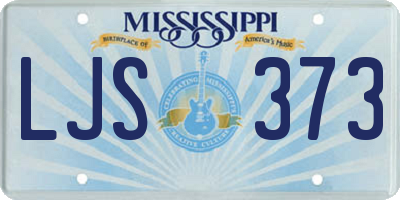 MS license plate LJS373