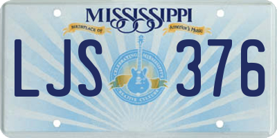 MS license plate LJS376