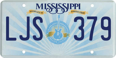 MS license plate LJS379