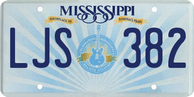 MS license plate LJS382