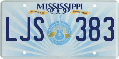 MS license plate LJS383