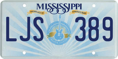 MS license plate LJS389