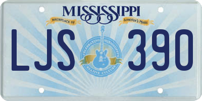 MS license plate LJS390
