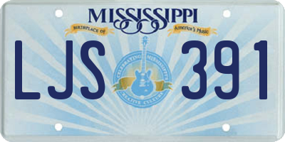 MS license plate LJS391