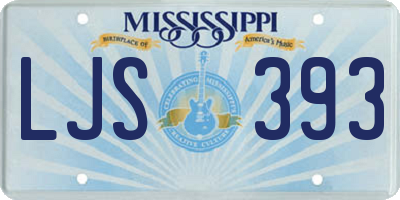 MS license plate LJS393