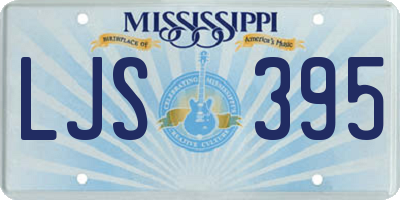 MS license plate LJS395