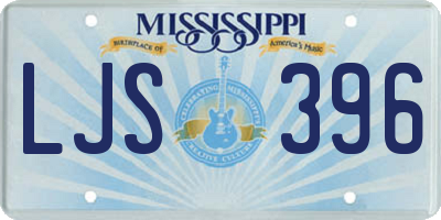 MS license plate LJS396