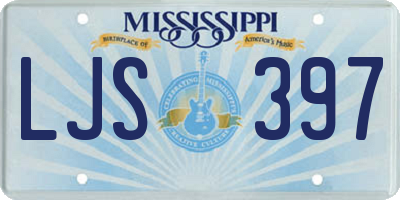 MS license plate LJS397