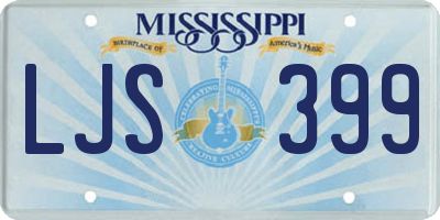 MS license plate LJS399