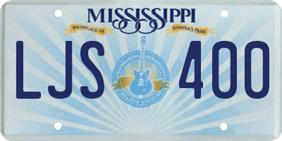 MS license plate LJS400