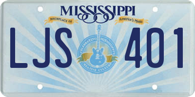 MS license plate LJS401