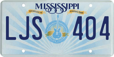 MS license plate LJS404