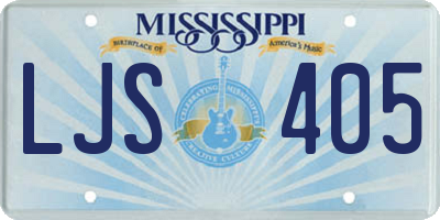 MS license plate LJS405