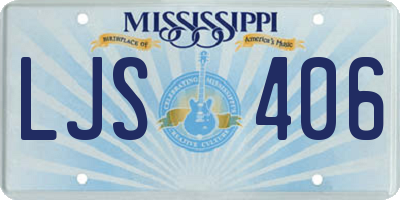 MS license plate LJS406