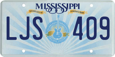 MS license plate LJS409