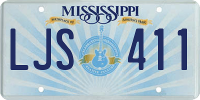 MS license plate LJS411