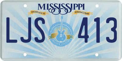 MS license plate LJS413
