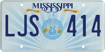 MS license plate LJS414
