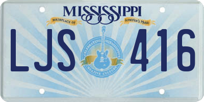 MS license plate LJS416