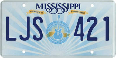 MS license plate LJS421