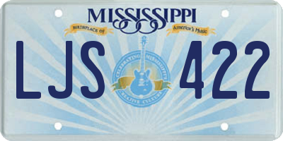 MS license plate LJS422