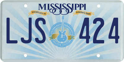 MS license plate LJS424