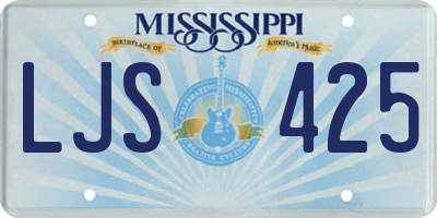 MS license plate LJS425