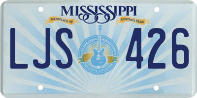 MS license plate LJS426