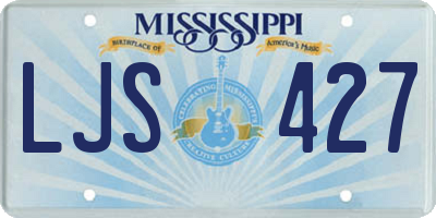 MS license plate LJS427