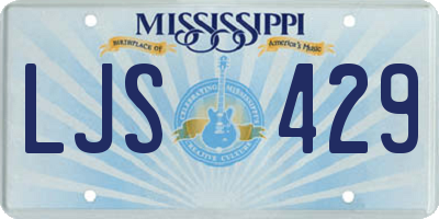 MS license plate LJS429