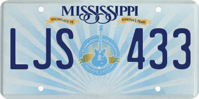 MS license plate LJS433