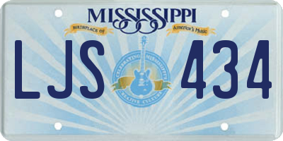 MS license plate LJS434