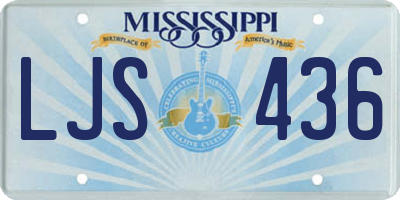 MS license plate LJS436