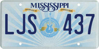 MS license plate LJS437