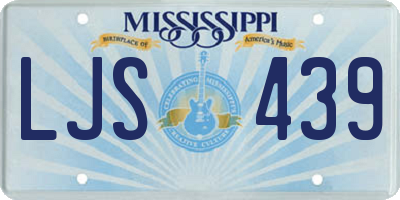 MS license plate LJS439