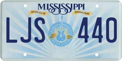 MS license plate LJS440