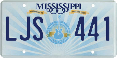 MS license plate LJS441