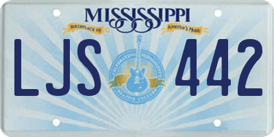 MS license plate LJS442