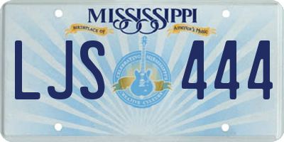 MS license plate LJS444