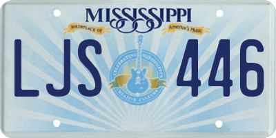 MS license plate LJS446