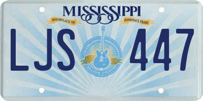 MS license plate LJS447