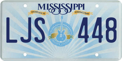 MS license plate LJS448