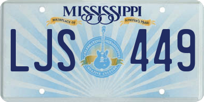 MS license plate LJS449